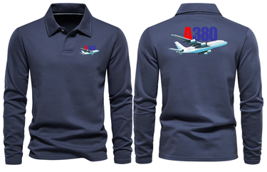 AIRBUS A380 LONG SLEEVE POLO